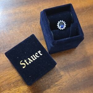 • Stauer • Sapphire and Silver Women's Halo Ring